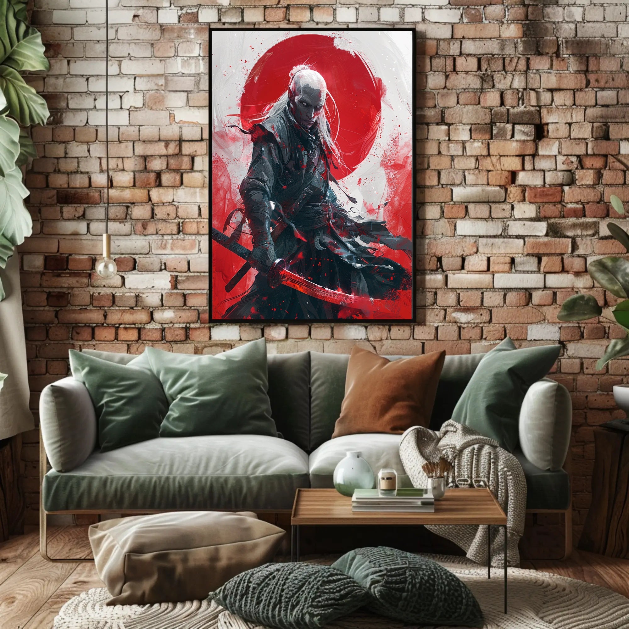 Warrior Fantasy Poster: Samurai with Glowing Katana PosterGoat