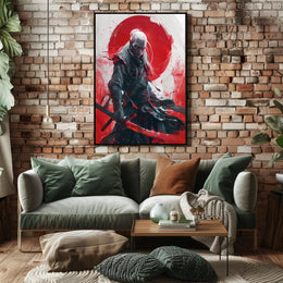Warrior Fantasy Poster: Samurai with Glowing Katana PosterGoat