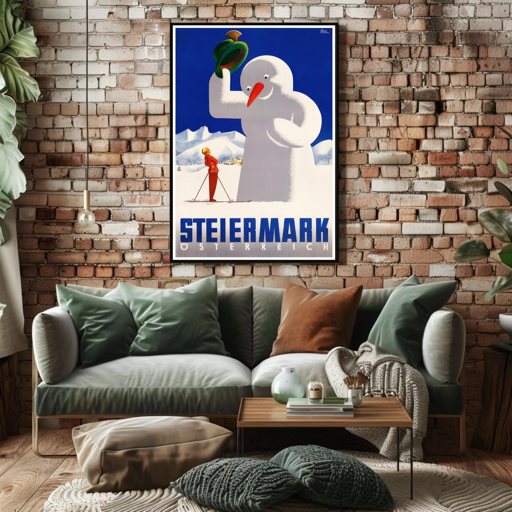 Steiermark Winter Wonderland Vintage Travel Poster PosterGoat