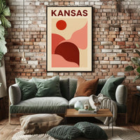 Kansas Abstract Landscape Poster