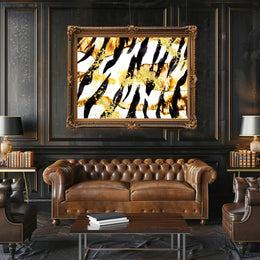 Abstract Gold and Black Art Poster