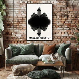 Massachusetts Lighthouse Reflection Poster