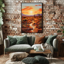 Desert Sunset Poster