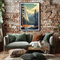 Yosemite National Park Vintage Travel Poster Print