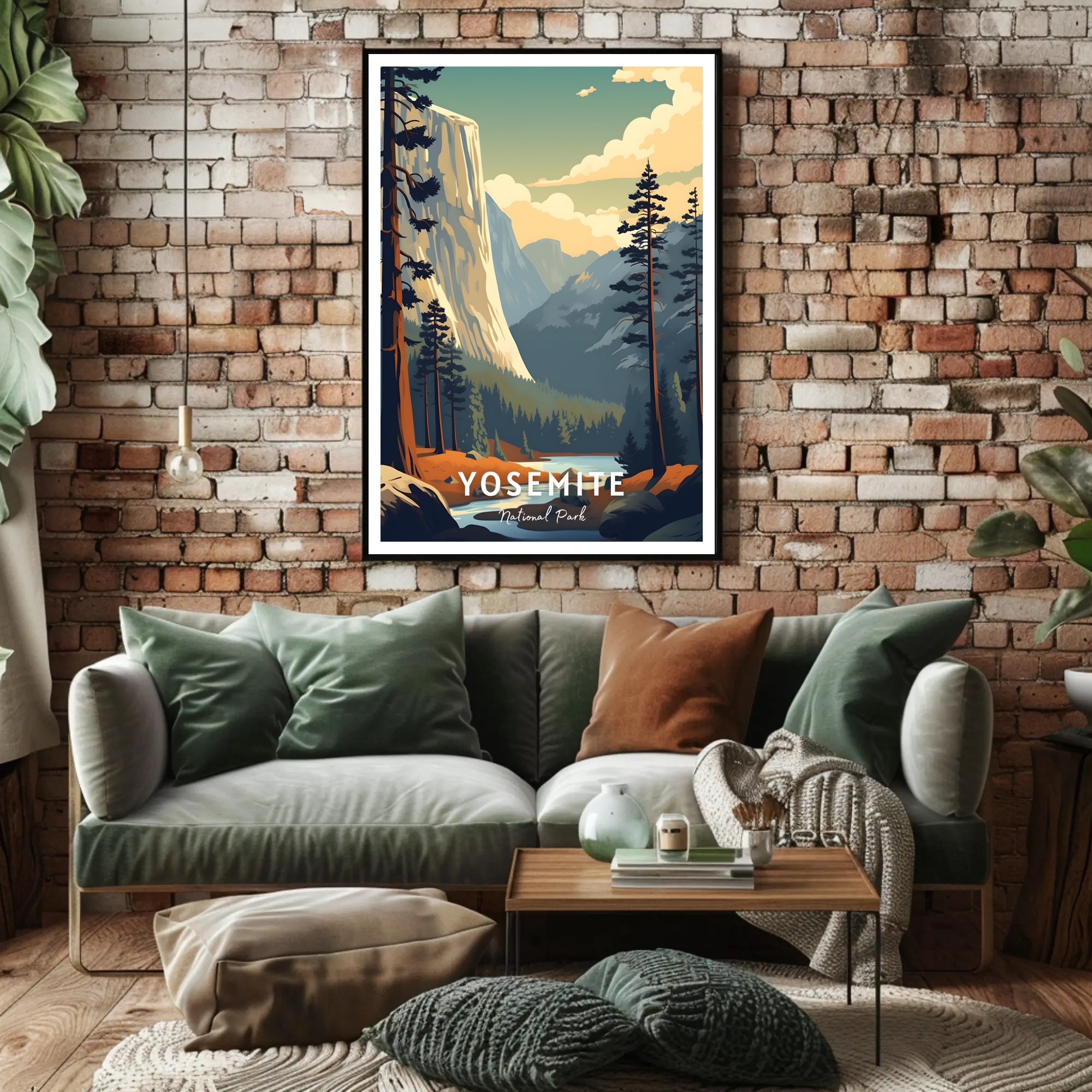 Yosemite National Park Vintage Travel Poster Print