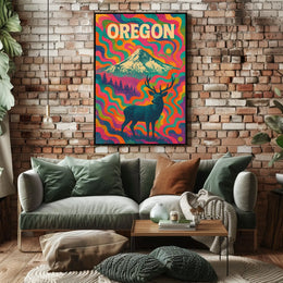 OregonS Vibrant Wilderness Poster
