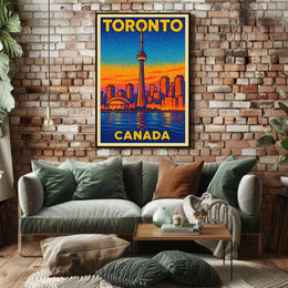 Toronto Skyline Art Poster