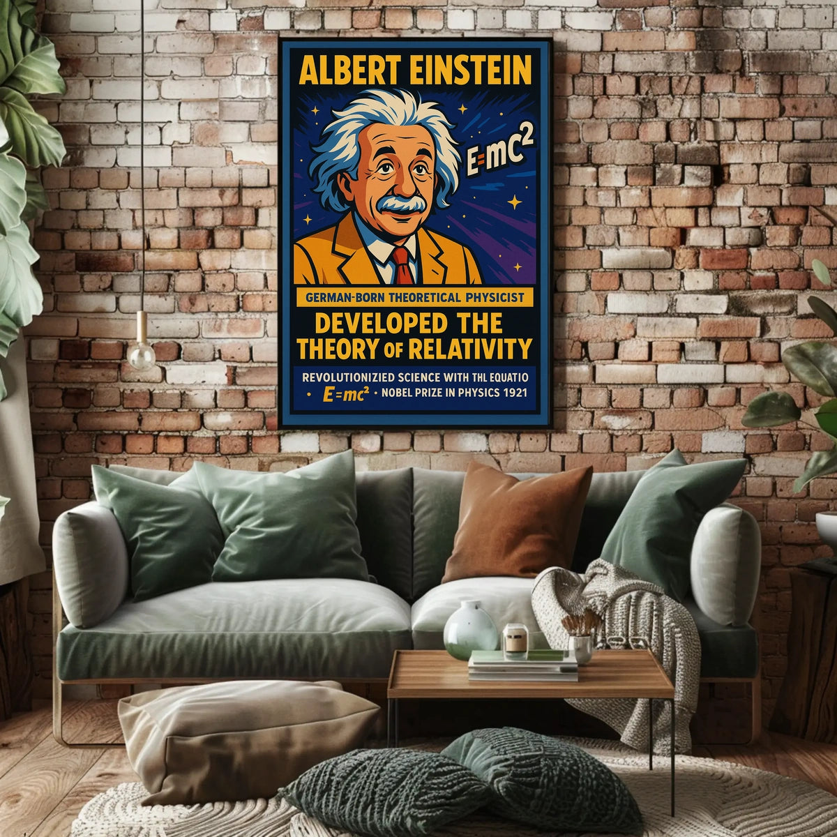 Einstein Relativity Vintage Science Educational Poster