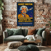 Einstein Relativity Vintage Science Educational Poster