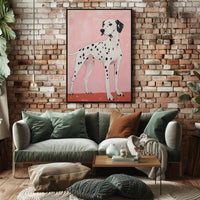 Dalmatian Portrait Poster Modern Minimalist Wall Art