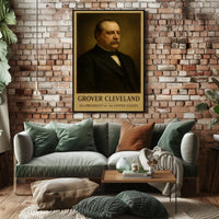 Grover Cleveland Presidential Portrait Historic Art Poster
