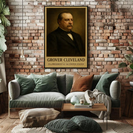 Grover Cleveland Presidential Portrait Historic Art Poster