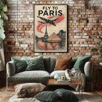 Fly To Paris Poster