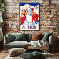 Vibrant Vintage Austrian Winter Scene Travel Poster PosterGoat