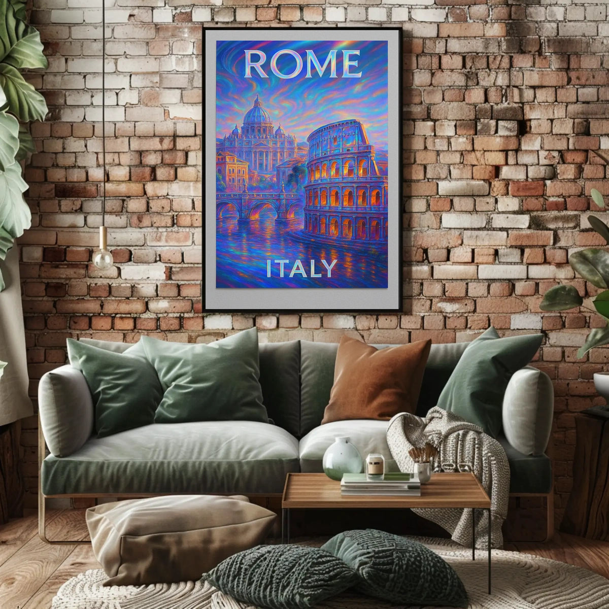 Rome, Italy A Vibrant Dreamscape Poster