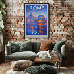 Rome, Italy A Vibrant Dreamscape Poster