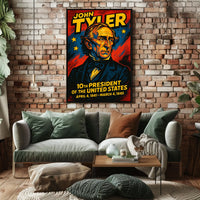 John Tyler 10Th President Poster Wall Art Historical Decor