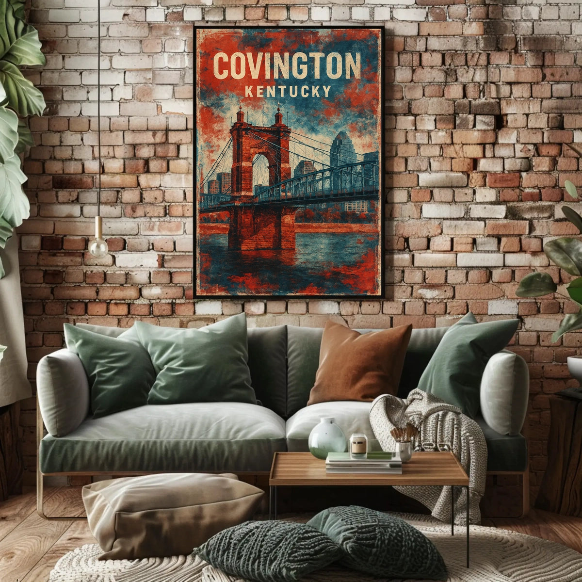 Covington, Kentucky Bridge Poster