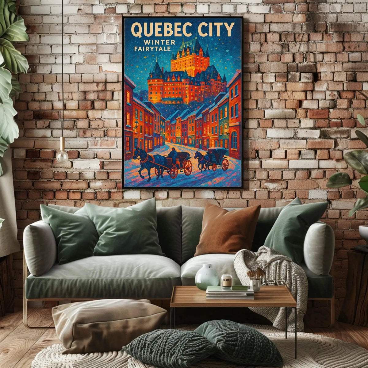 Quebec City Winter Fairytale Poster
