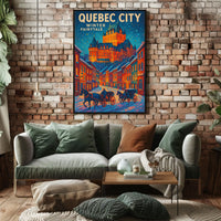 Quebec City Winter Fairytale Poster