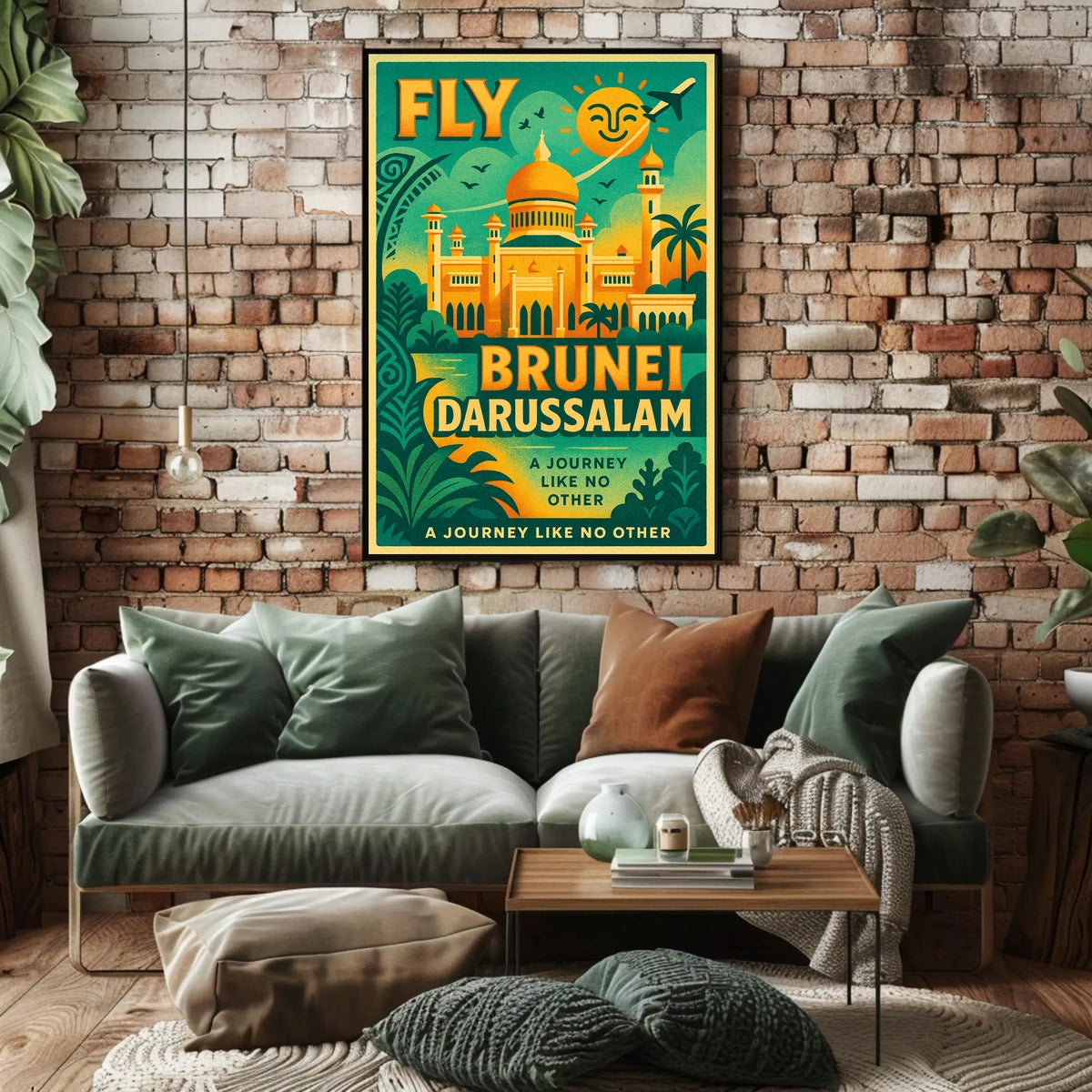 Fly to Brunei Darussalam Poster