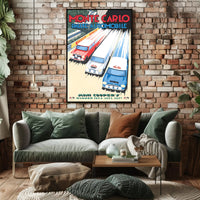 Monte Carlo Rallye Automobile Poster