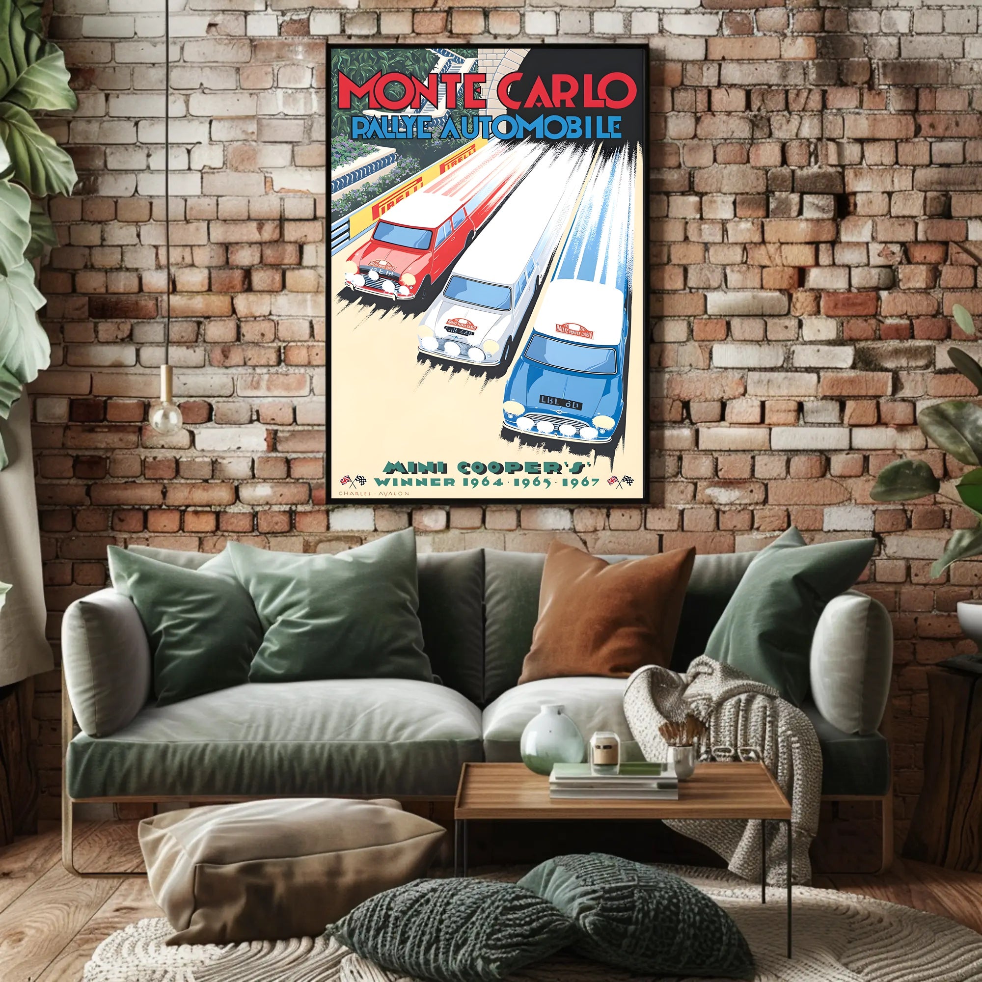 Monte Carlo Rallye Automobile Poster