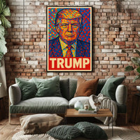 Donald Trump Vibrant Mosaic Legacy Poster