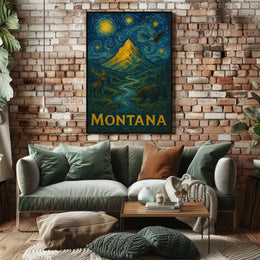 Montana Wilderness Art Impression National Park Poster