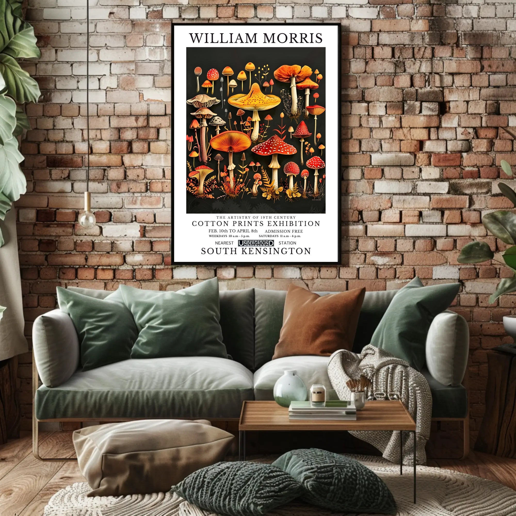 William Morris Cotton Prints Exhibition Poster