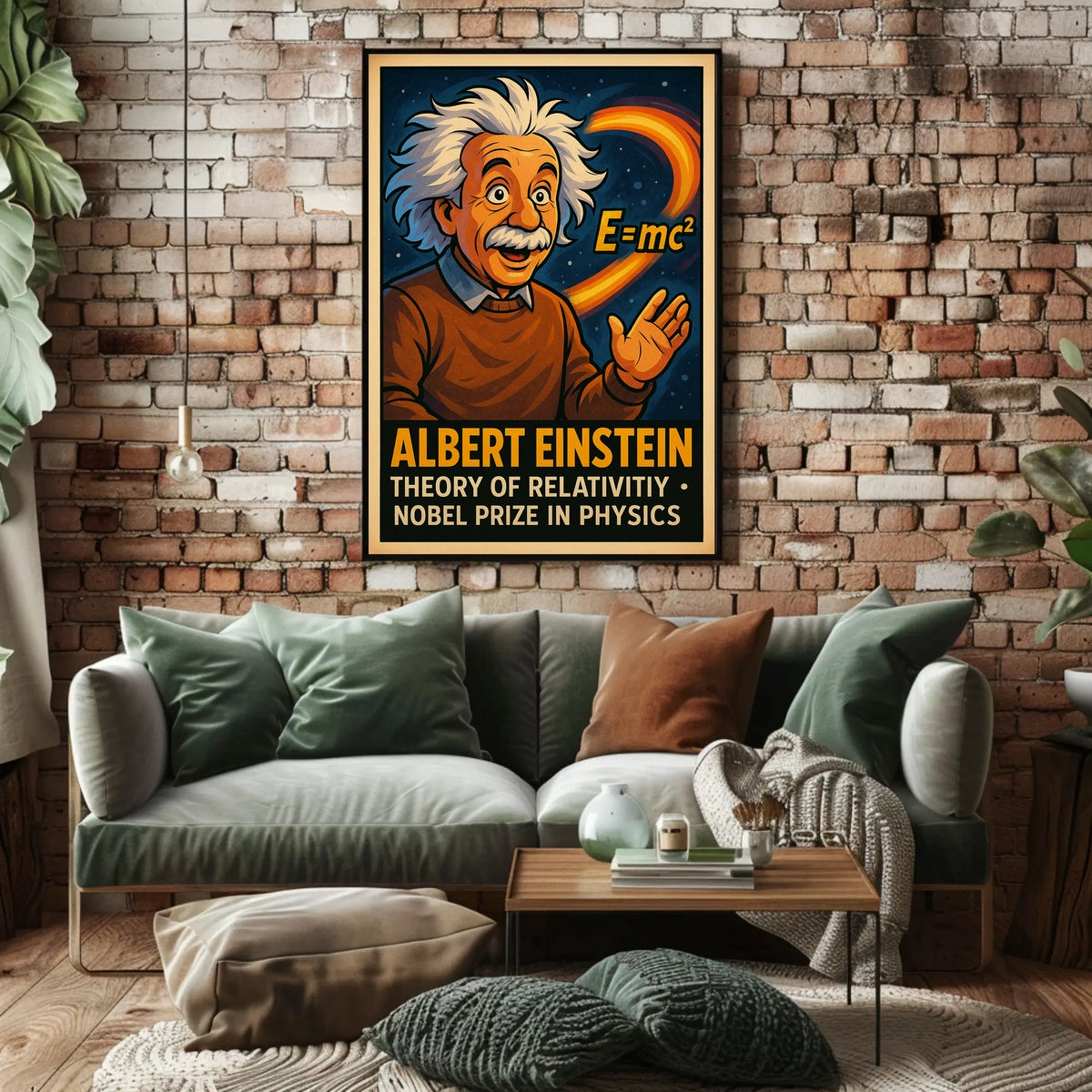 Einstein Relativity Vintage Science Wall Art Home Office Decor Wanderlust Academic Poster