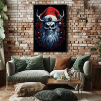 Dark Gothic Santa Christmas Abstract Pop Culture Poster
