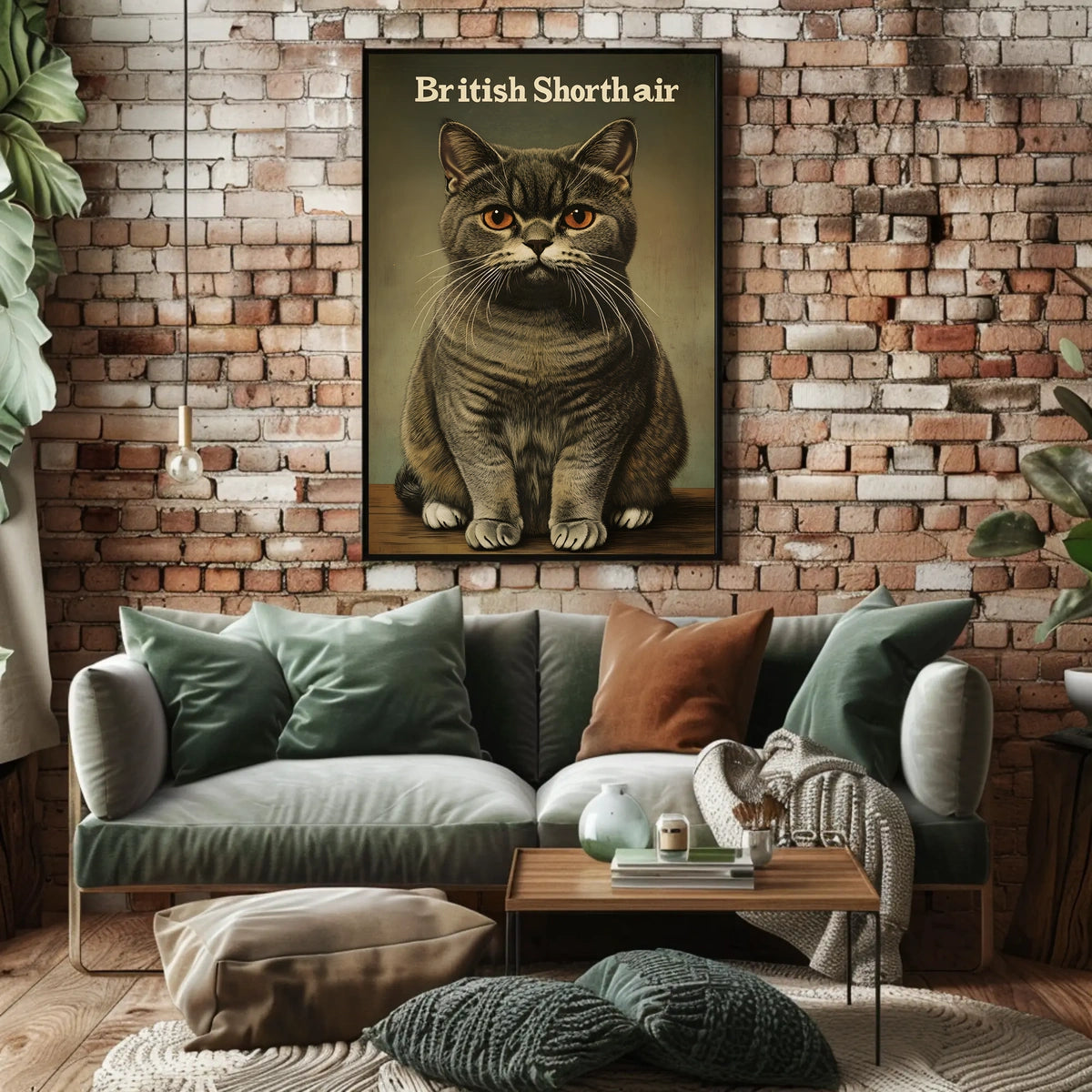 British Shorthair Cat Photography Realism Artwork Poster