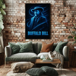 Buffalo Bill Neon Cowboy Pop Culture Poster