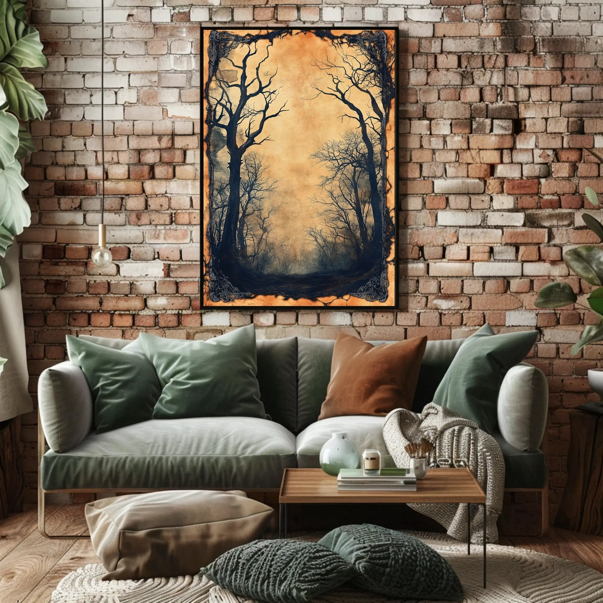 Haunting Gothic Forest Scene Art Print - Artistic Poster