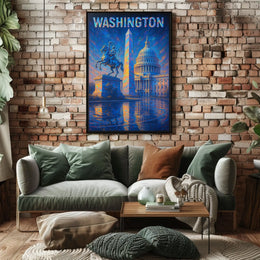 Washington Landmarks Poster