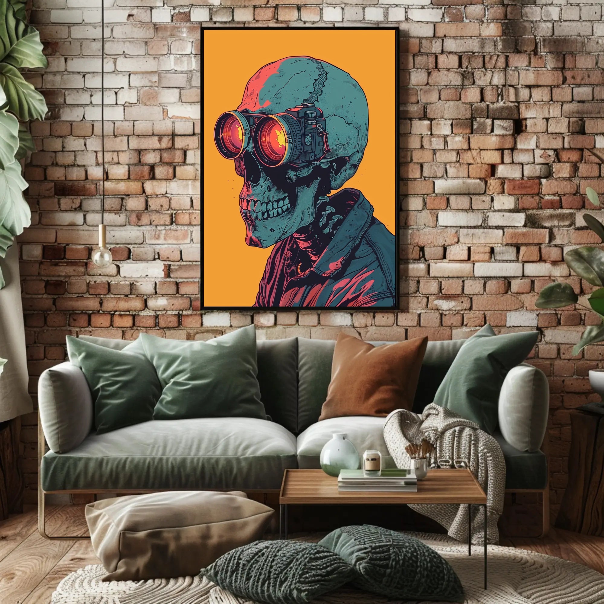Futuristic Skull Vision Poster for Unique Home Decor PosterGoat