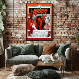 Magic Mystery Illusionist Brush Vintage Illustration Poster