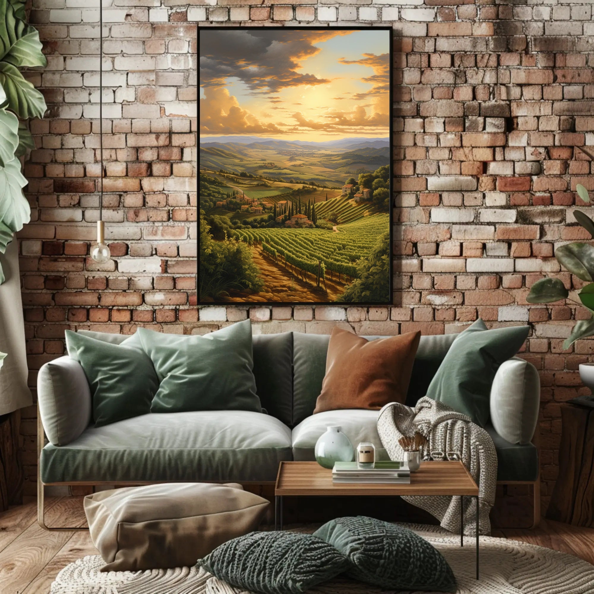 Tuscan Vineyard Serenity Art Print Travel Poster