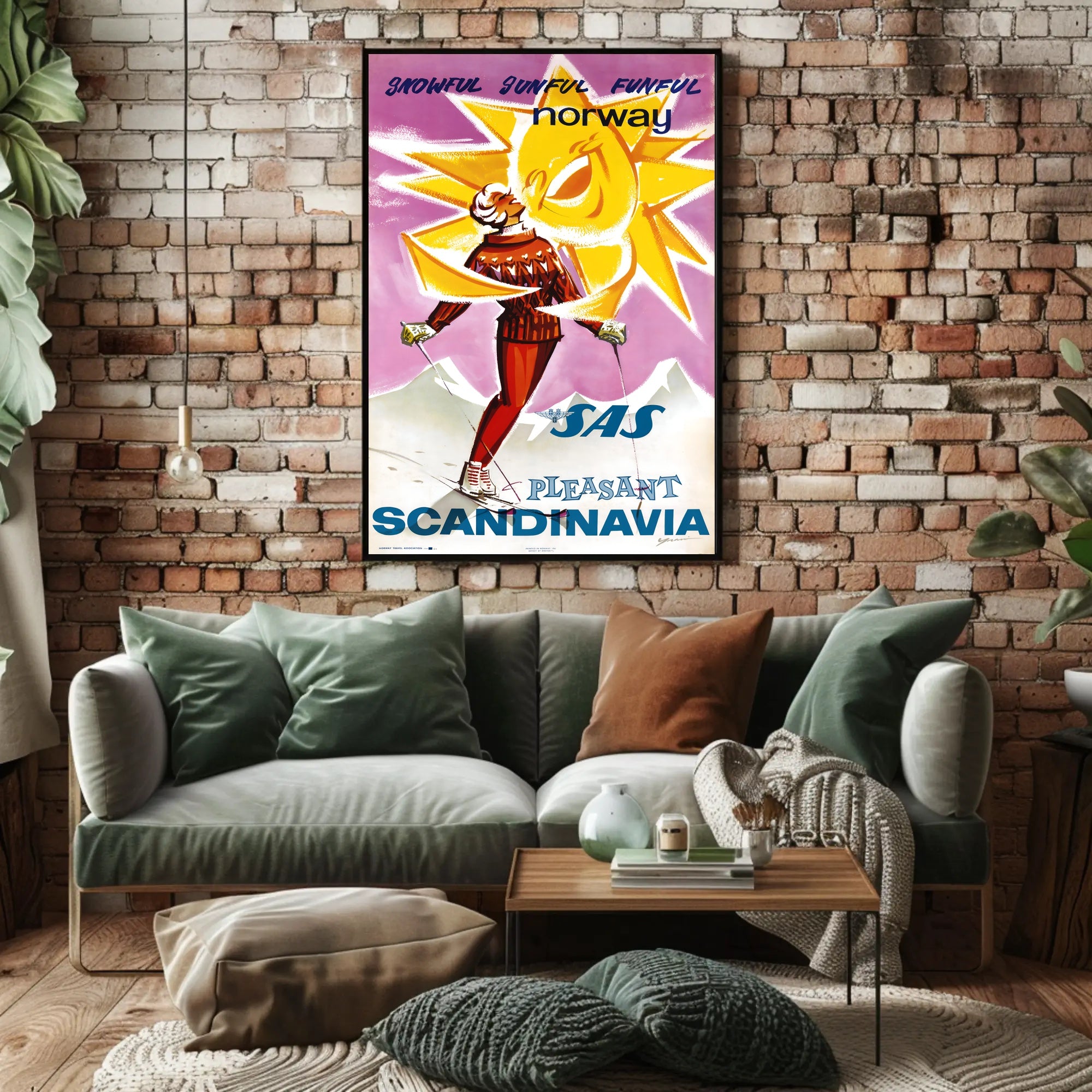Snowful, Sunful, Funful Norway Poster PosterGoat