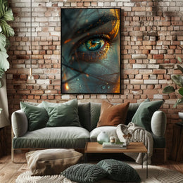 Mystical Iris: Surreal Eye Art Poster PosterGoat
