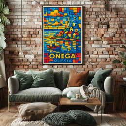 Onega, Russia A Vibrant Mosaic Poster