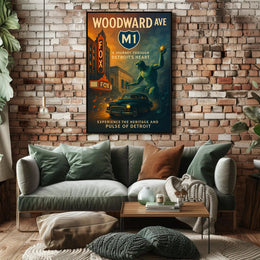 Woodward Avenue A Journey Through Detroits Heart Poster PosterGoat