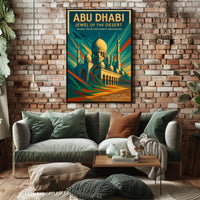 Abu Dhabi Jewel Desert Cityscape Travel Poster