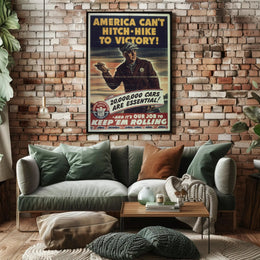World War II Transportation Support WWII Poster