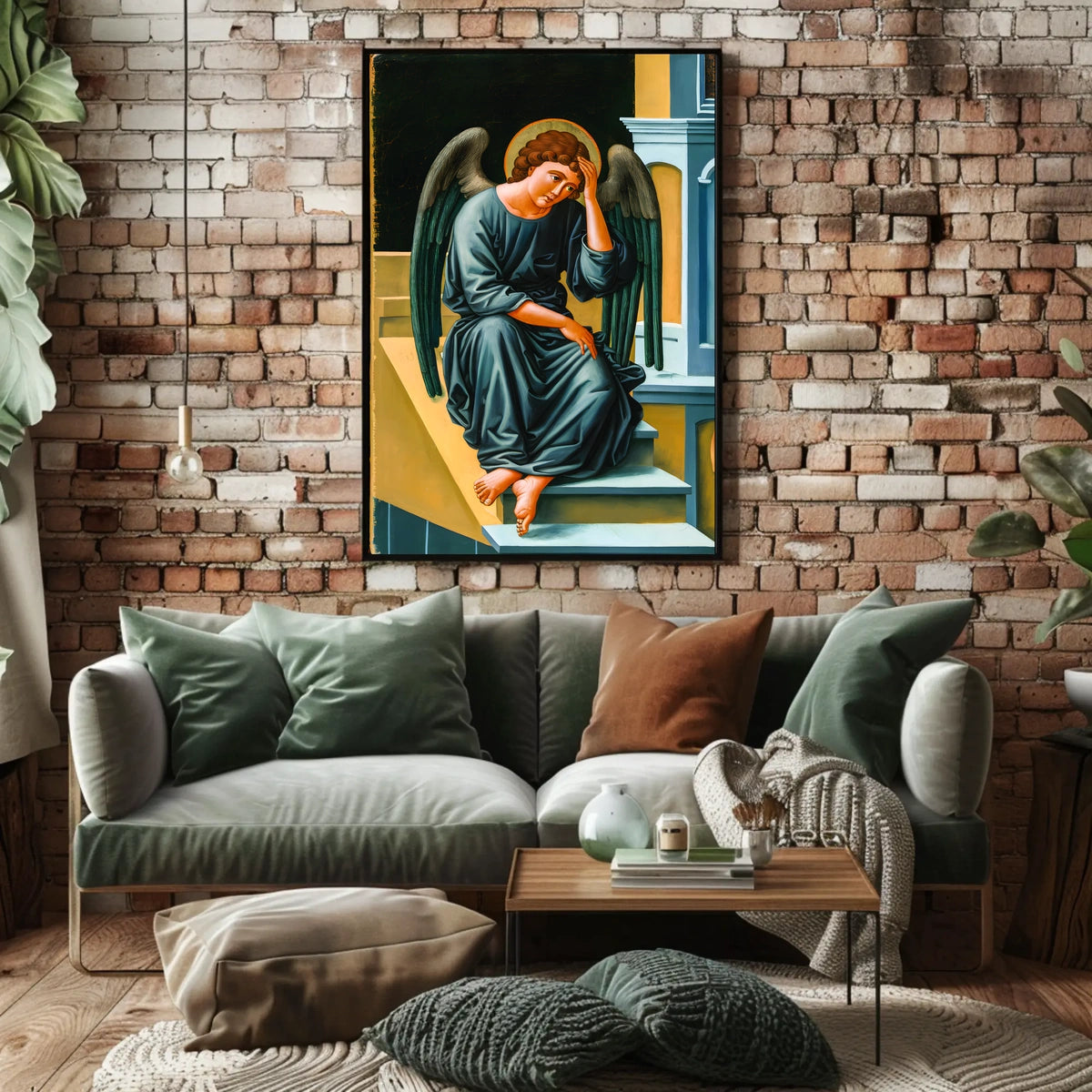 Contemplative Angel Poster