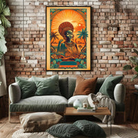 Radiant Serenity: Tranquil Sunset Harmony Poster