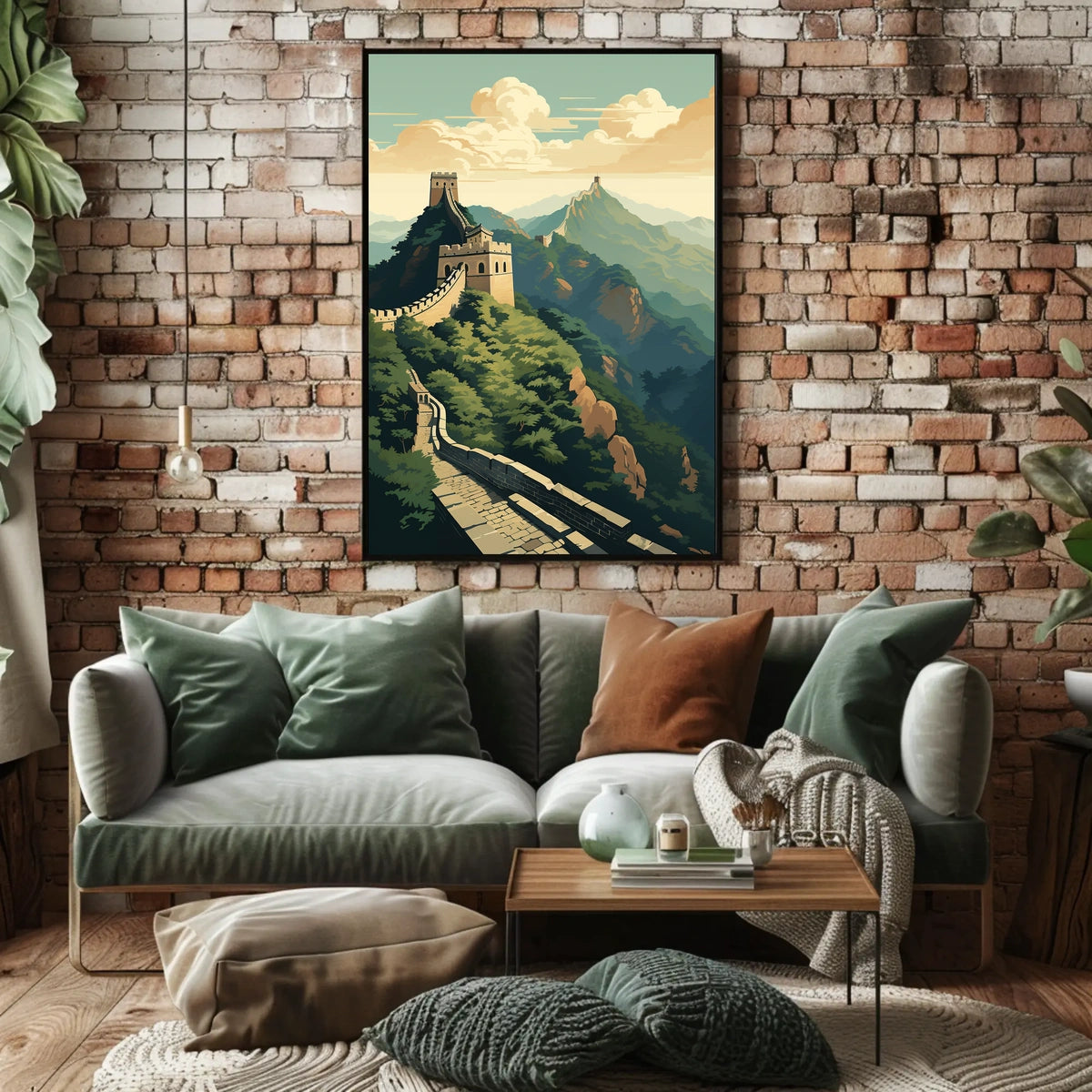 Great Wall Scenic Art: Majestic Travel Poster
