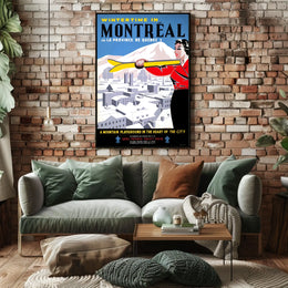 Wintertime in Montreal Poster