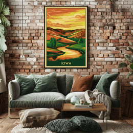 Serene Iowa Landscape Poster